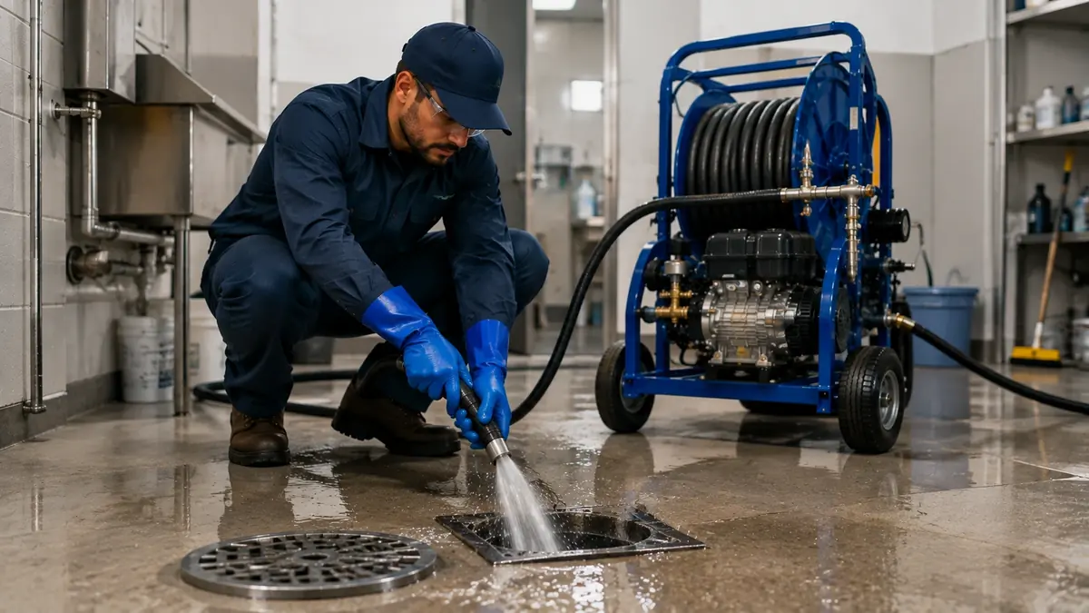 Floor Drain Hydro Jet Cleaning in Artesia