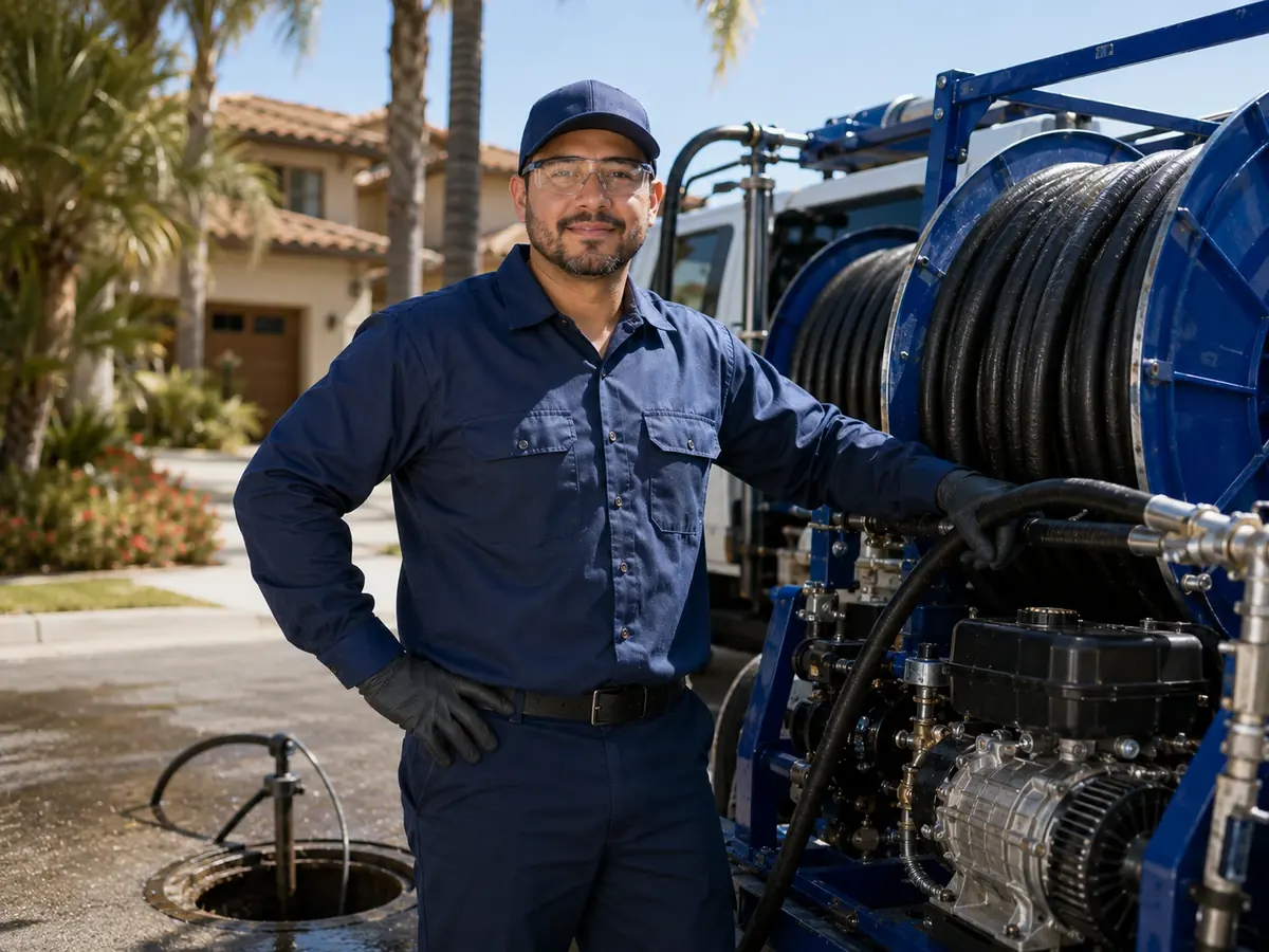 Hydro jet sewer cleaning in Artesia
