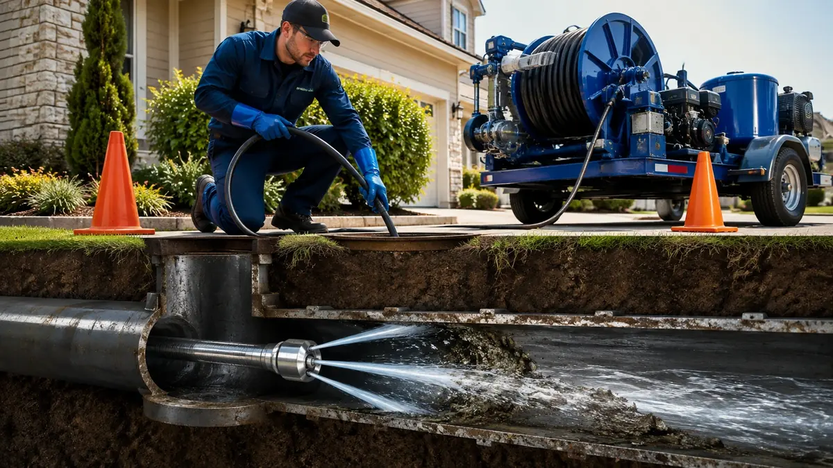 Main Sewer Line Hydro Jet Cleaning in Artesia