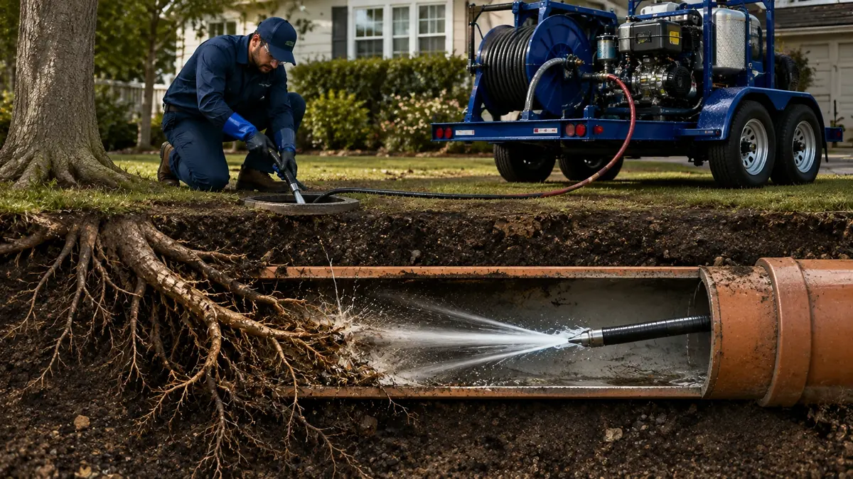 Tree Root Removal with Hydro Jetting in Artesia